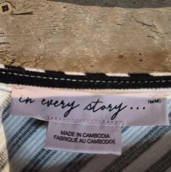 Chic Striped Long Sleeve Women's Top - Picture 2 of 7